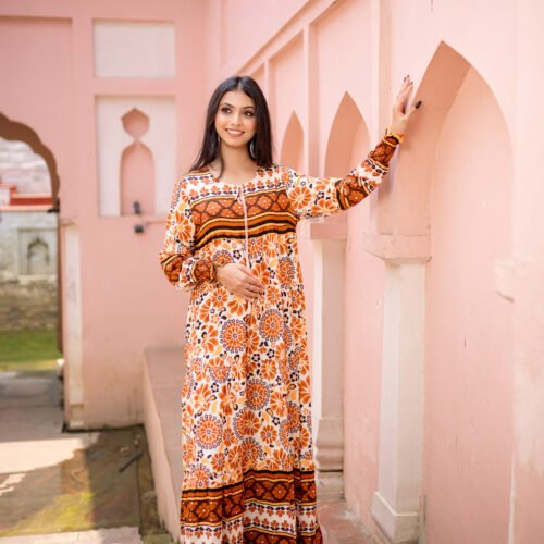 Parisa Amber Bloom Printed Maxi Dress